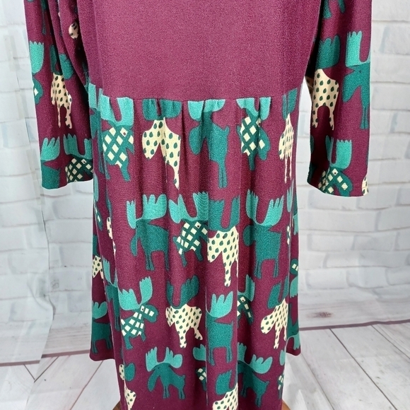 R&B collection women's stretch knit geometric print popover dress size 1x b11 - Picture 6 of 10